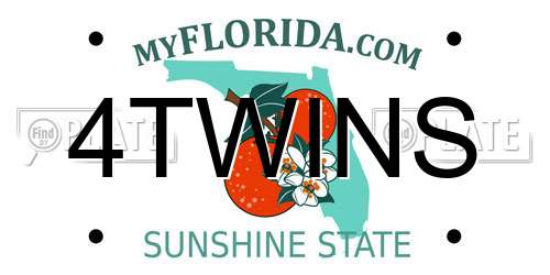 4TWINS Florida License Plate