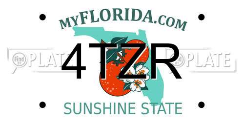 4TZR Florida License Plate