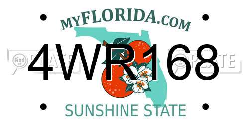 4WR168 Florida License Plate