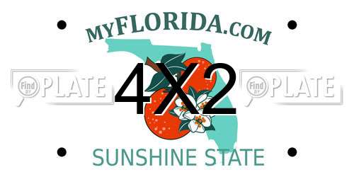 4X2 Florida License Plate