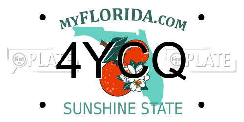 4YCQ Florida License Plate