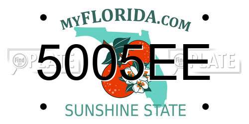 5005EE Florida License Plate