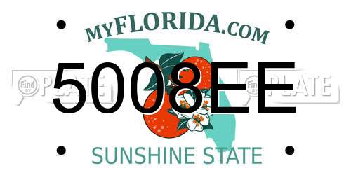 5008EE Florida License Plate
