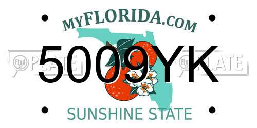 5009YK Florida License Plate