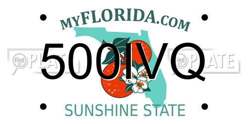 500IVQ Florida License Plate