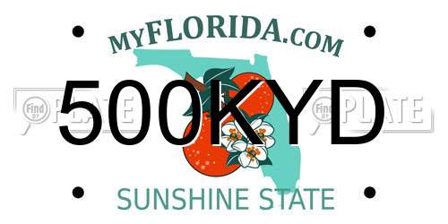 500KYD Florida License Plate