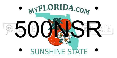 500NSR Florida License Plate