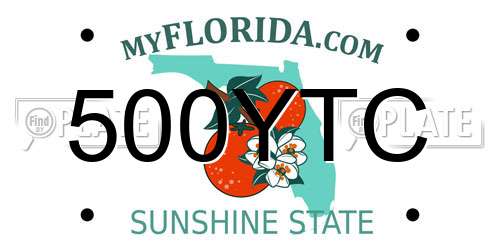 500YTC Florida License Plate