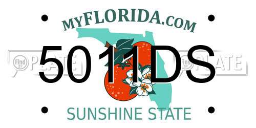 5011DS Florida License Plate