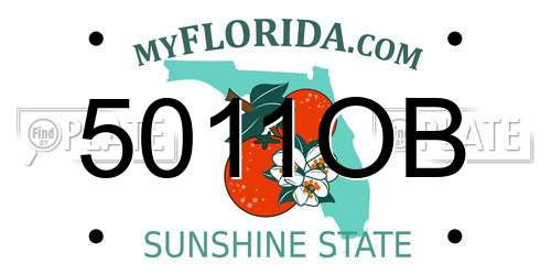 5011OB Florida License Plate