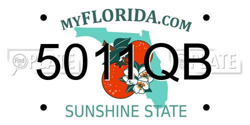 5011QB Florida License Plate