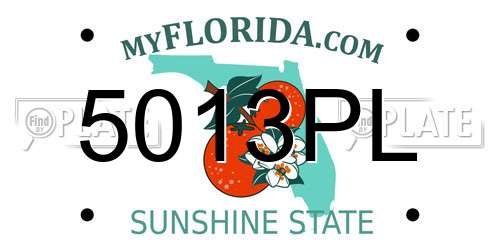 5013PL Florida License Plate