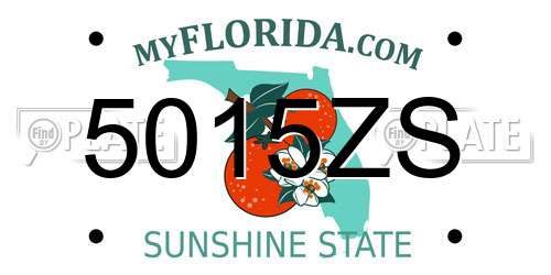 5015ZS Florida License Plate
