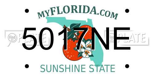 5017NE Florida License Plate