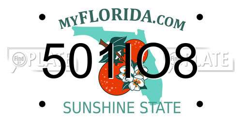 501IO8 Florida License Plate