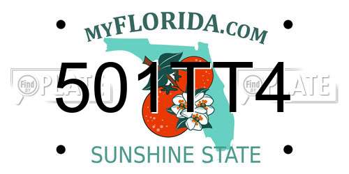 501TT4 Florida License Plate