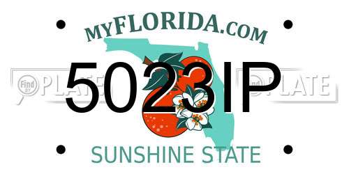 5023IP Florida License Plate