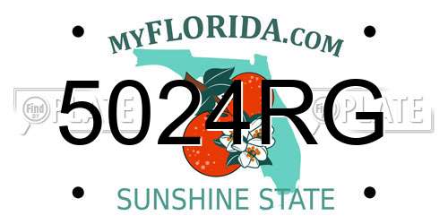 5024RG Florida License Plate