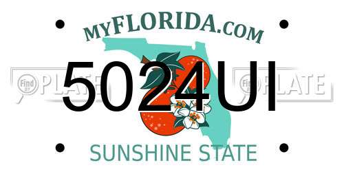 5024UI Florida License Plate