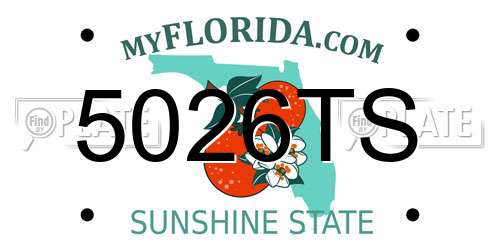 5026TS Florida License Plate
