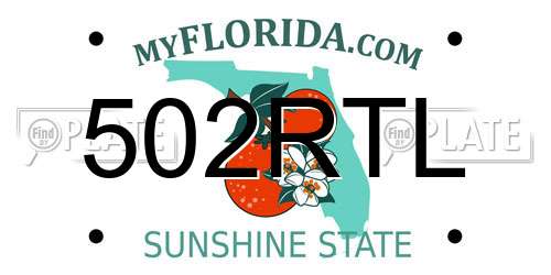 502RTL Florida License Plate
