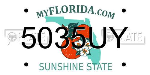 5035UY Florida License Plate