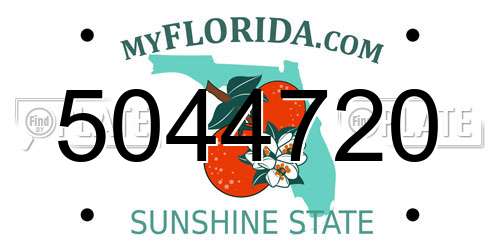 5044720 Florida License Plate