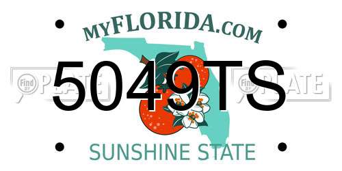 5049TS Florida License Plate