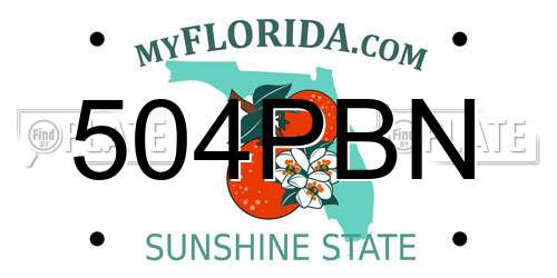 504PBN Florida License Plate