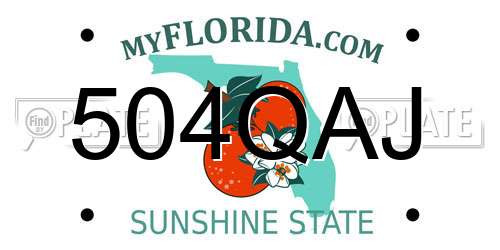 504QAJ Florida License Plate