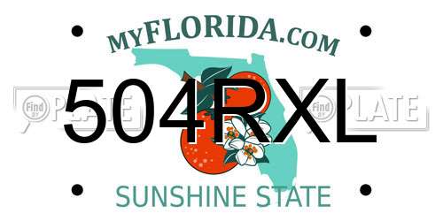 504RXL Florida License Plate