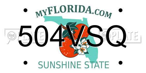 504VSQ Florida License Plate
