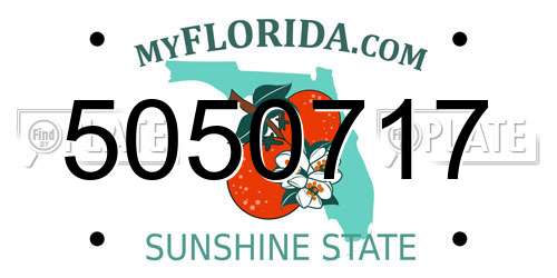 5050717 Florida License Plate