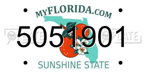 5051901 Florida License Plate