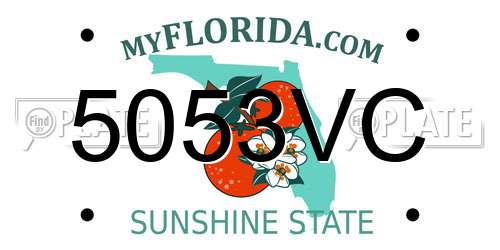 5053VC Florida License Plate