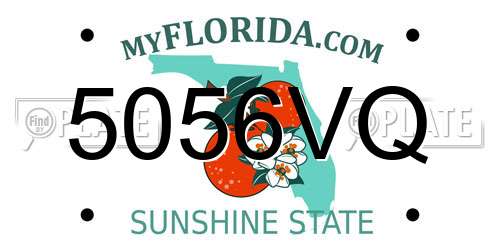 5056VQ Florida License Plate