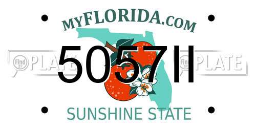 5057II Florida License Plate