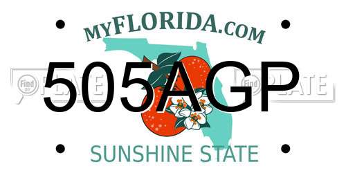 505AGP Florida License Plate