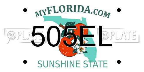 505EL Florida License Plate