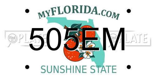505EM Florida License Plate