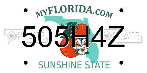505H4Z Florida License Plate