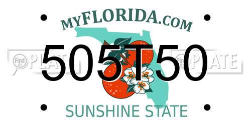 505T50 Florida License Plate