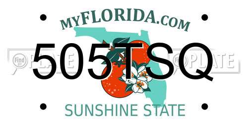 505TSQ Florida License Plate