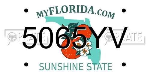 5065YV Florida License Plate