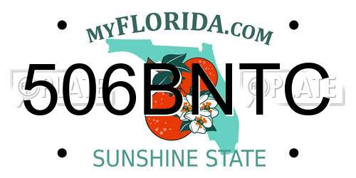 506BNTC Florida License Plate