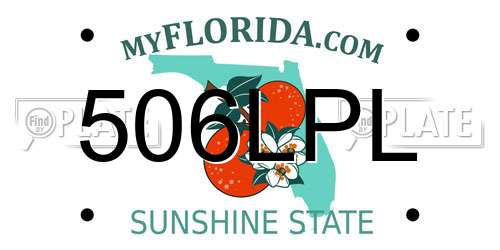 506LPL Florida License Plate