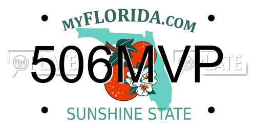 506MVP Florida License Plate