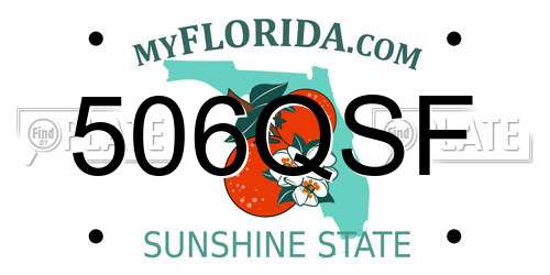 506QSF Florida License Plate