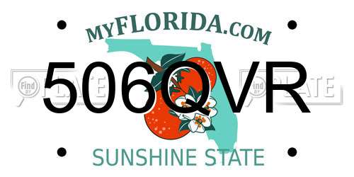 506QVR Florida License Plate