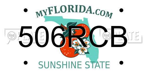 506RCB Florida License Plate
